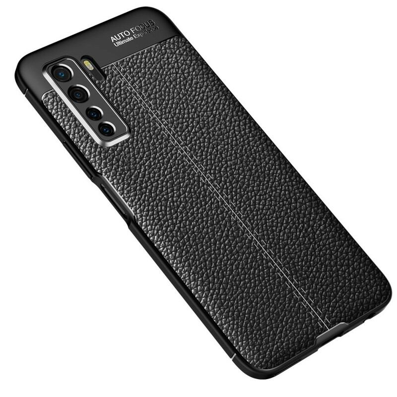 Coque Huawei P40 Lite 5G Texture Cuir Litchi