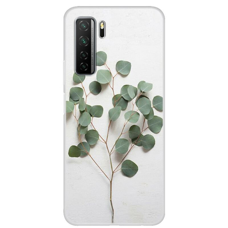 Coque Huawei P40 Lite 5G Transparente Feuilles Réalistes