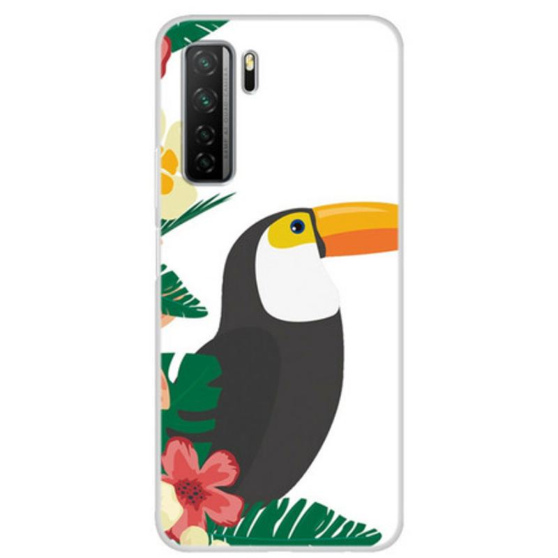 Coque Huawei P40 Lite 5G Transparente Toukan dans la Jungle