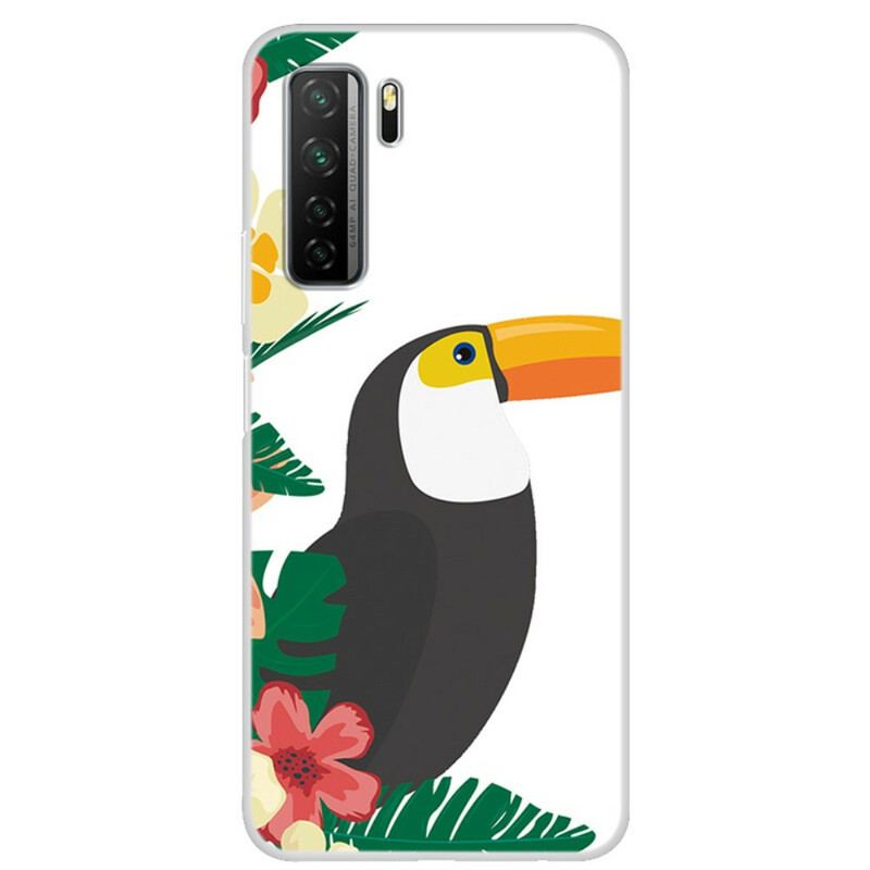 Coque Huawei P40 Lite 5G Transparente Toukan dans la Jungle