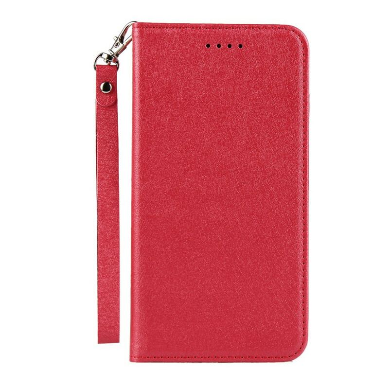 Flip Cover Huawei P40 Lite 5G Style Cuir Douceur avec Lanière