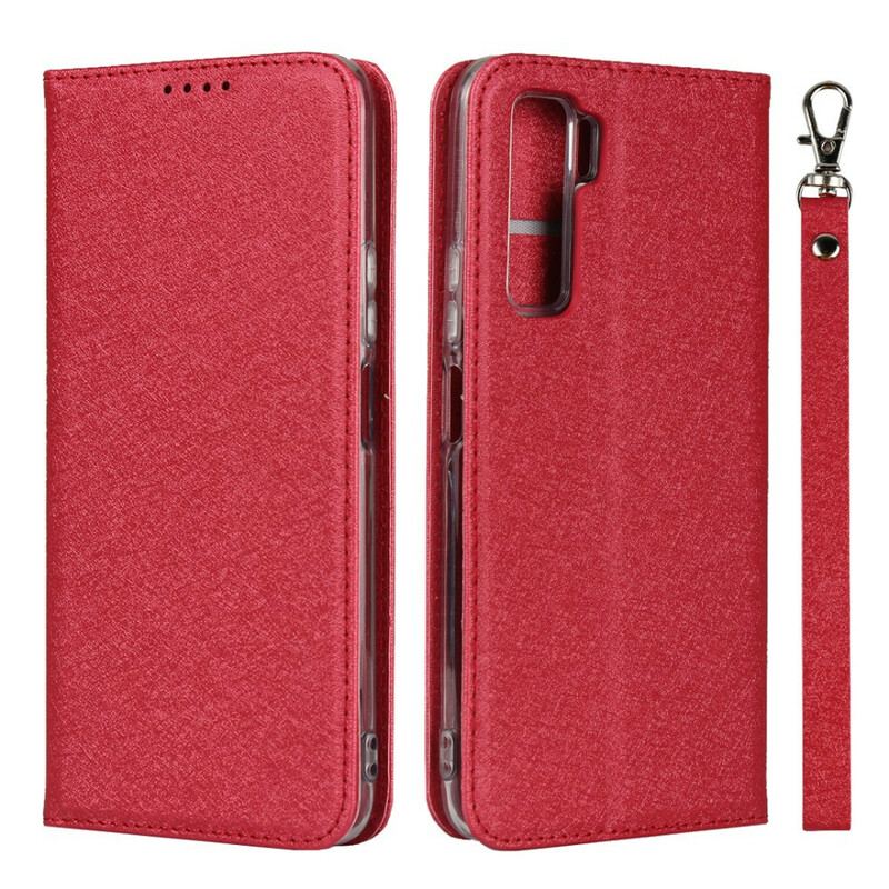 Flip Cover Huawei P40 Lite 5G Style Cuir Douceur avec Lanière