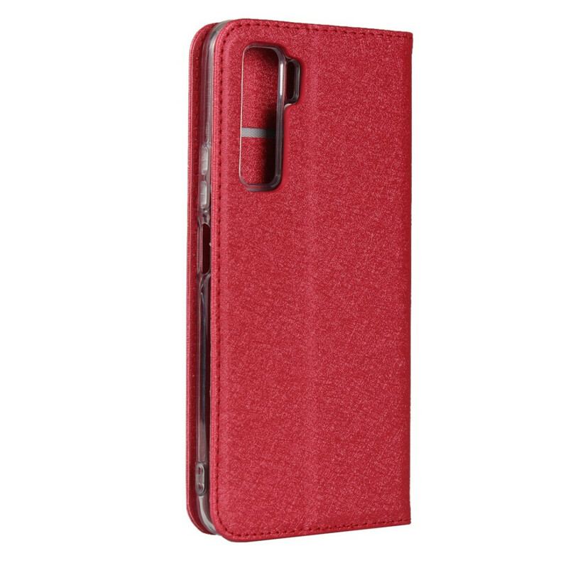 Flip Cover Huawei P40 Lite 5G Style Cuir Douceur avec Lanière