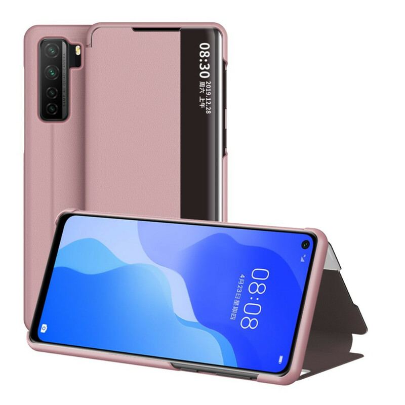 View Cover Huawei P40 Lite 5G Simili Cuir Texturé