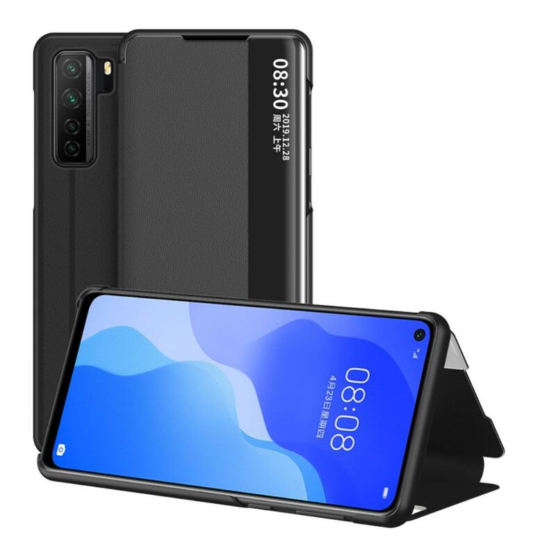 View Cover Huawei P40 Lite 5G Simili Cuir Texturé