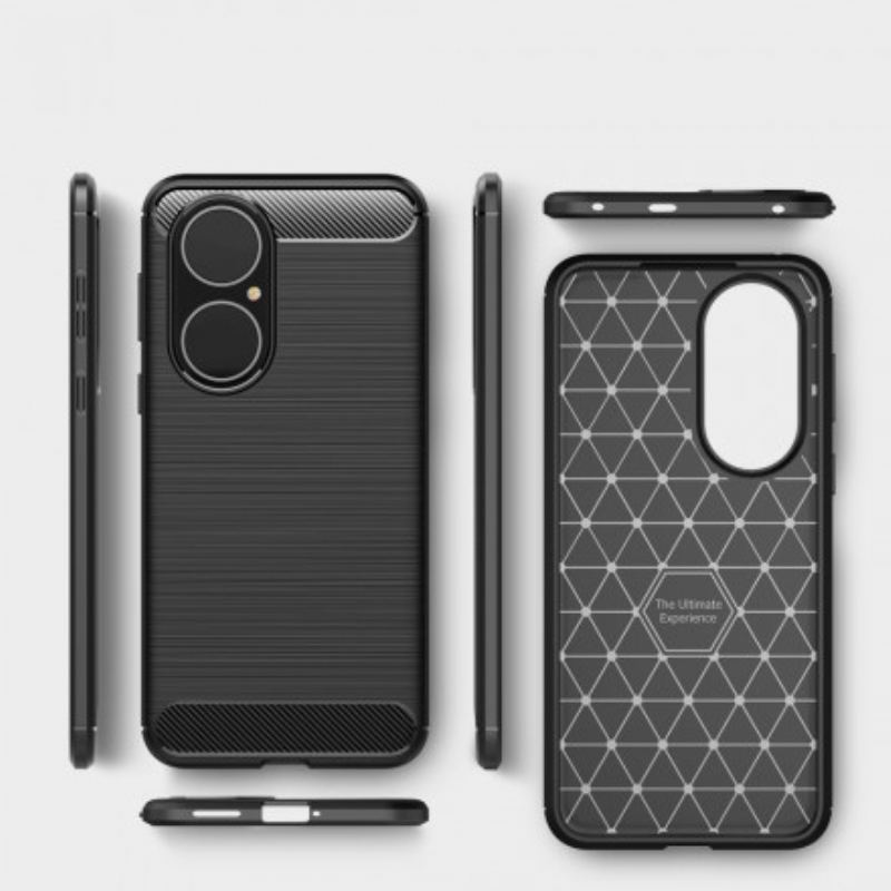 Coque Huawei P50 Fibre Carbone Brossée