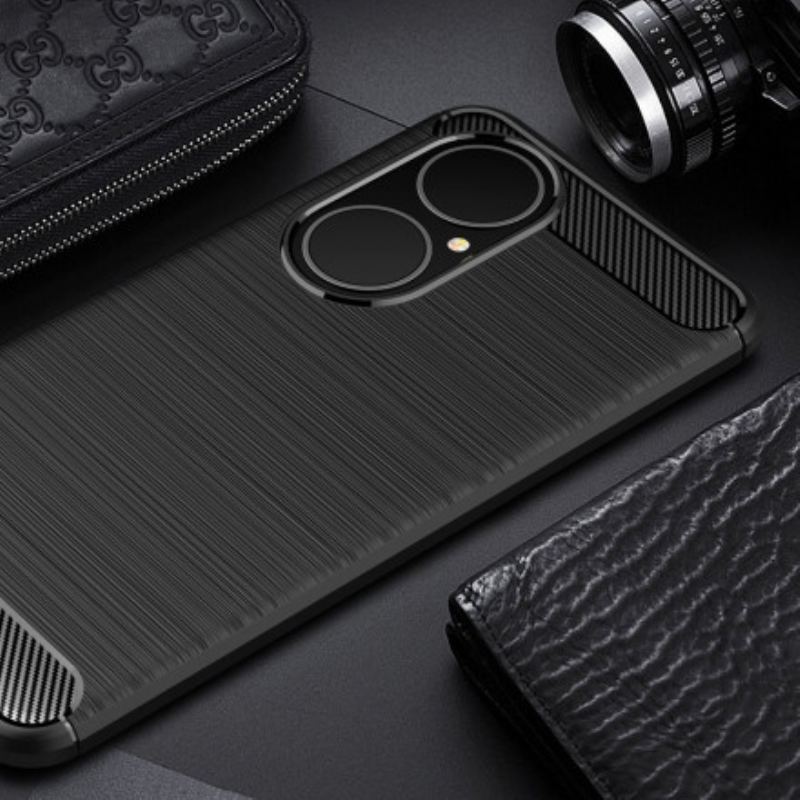 Coque Huawei P50 Fibre Carbone Brossée