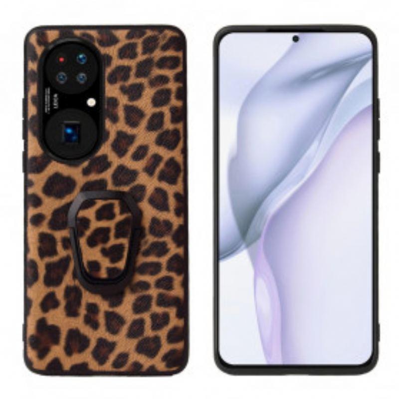 Coque Huawei P50 Style Léopard Anneau-Support