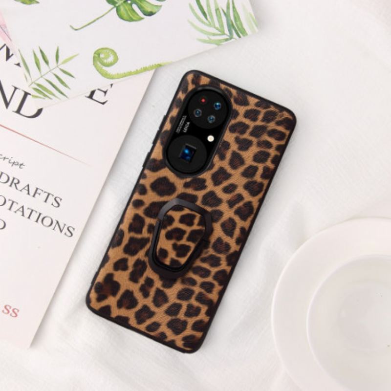 Coque Huawei P50 Style Léopard Anneau-Support