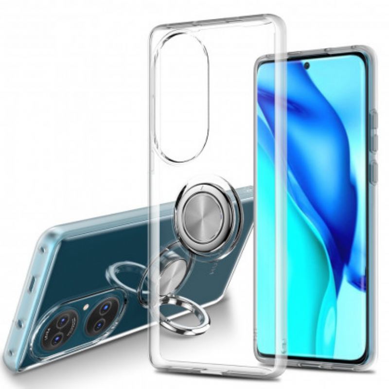 Coque Huawei P50 Transparente Simple Anneau Métal