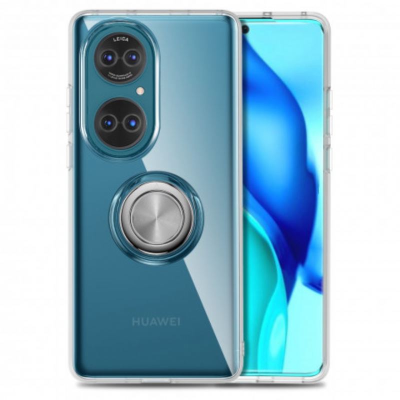 Coque Huawei P50 Transparente Simple Anneau Métal