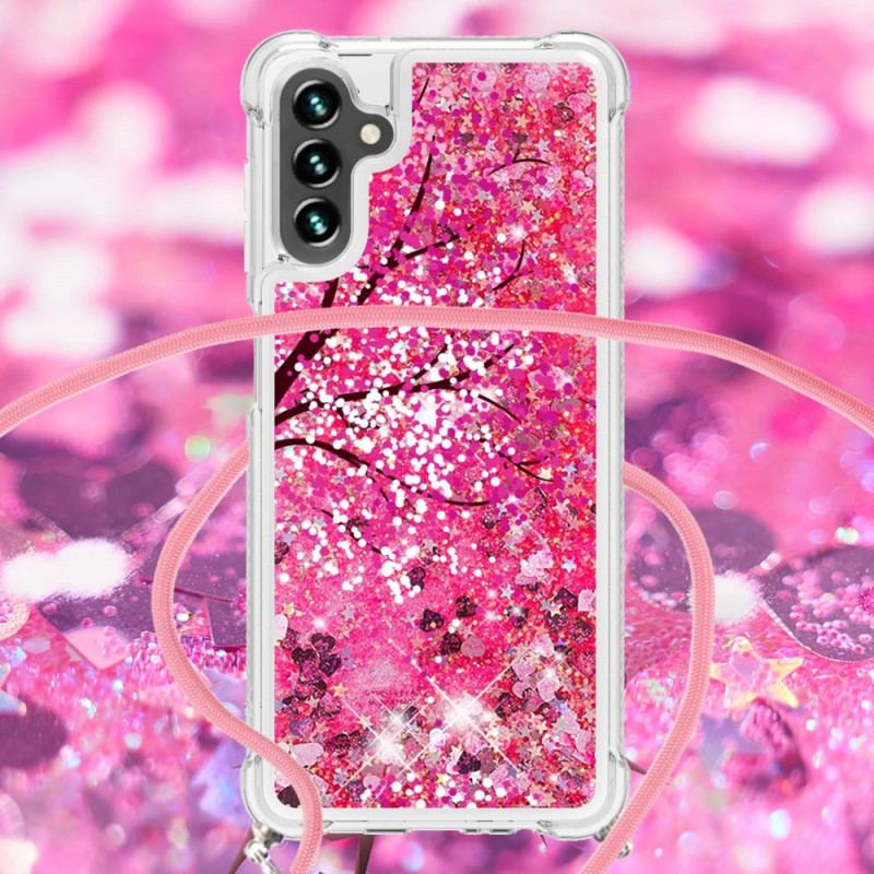 Coque Samsung Galaxy A13 5G / A04s à Cordon Paillettes Arbre