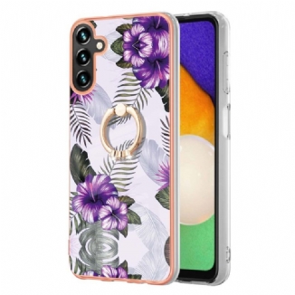 Coque Samsung Galaxy A13 5G / A04s Fleurs Anneau-Support