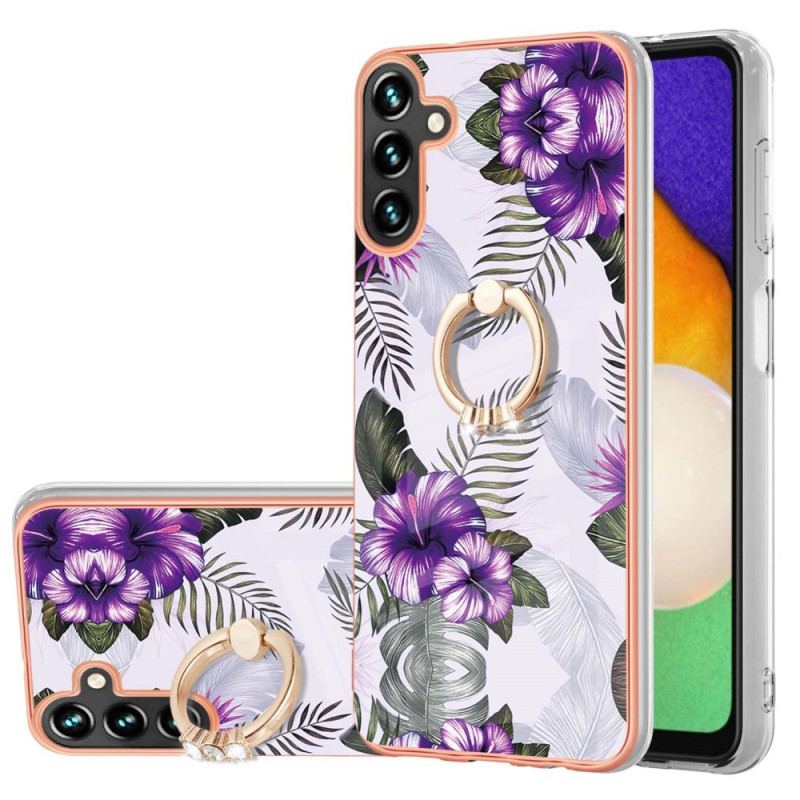 Coque Samsung Galaxy A13 5G / A04s Fleurs Anneau-Support