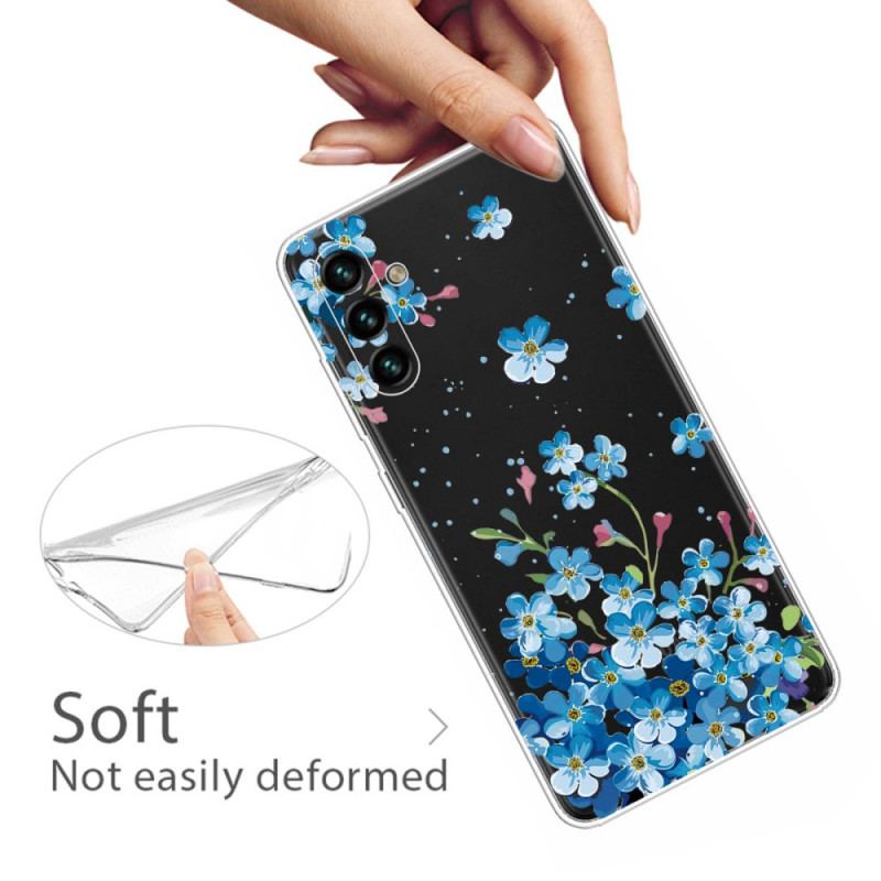 Coque Samsung Galaxy A13 5G / A04s Fleurs Bleues