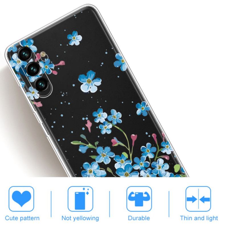 Coque Samsung Galaxy A13 5G / A04s Fleurs Bleues