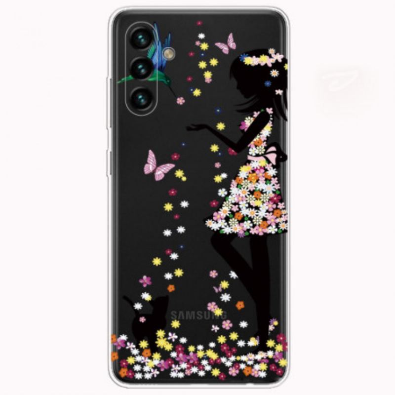 Coque Samsung Galaxy A13 5G / A04s Jolie Tête Fleurie