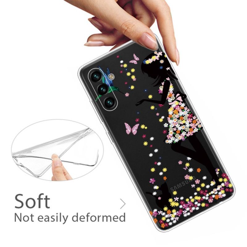 Coque Samsung Galaxy A13 5G / A04s Jolie Tête Fleurie