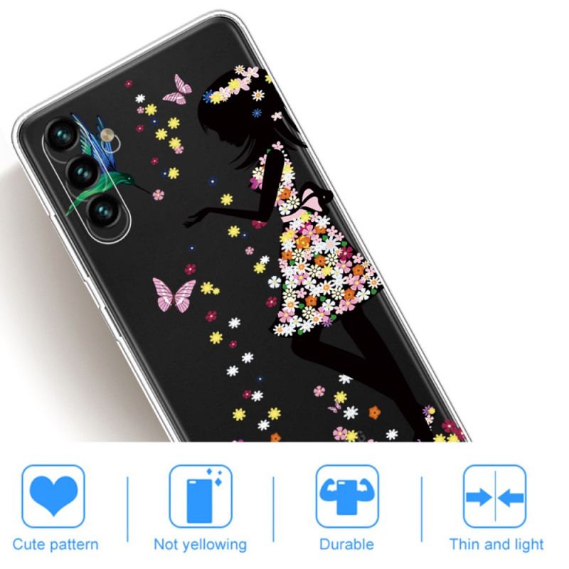 Coque Samsung Galaxy A13 5G / A04s Jolie Tête Fleurie