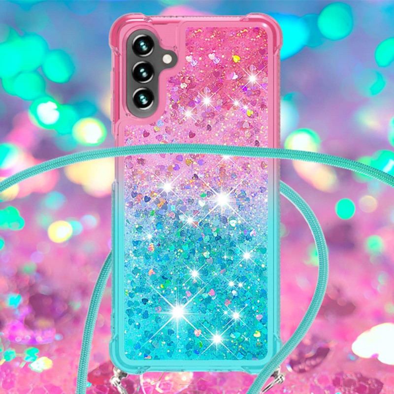 Coque Samsung Galaxy A13 5G / A04s Silicone Paillettes et Cordon