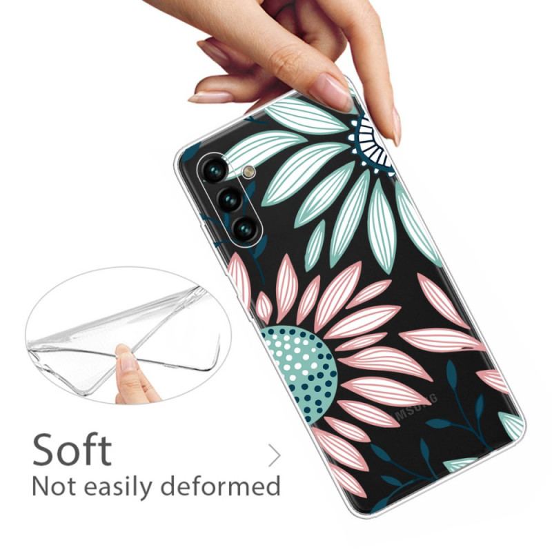 Coque Samsung Galaxy A13 5G / A04s Transparente Une Fleur