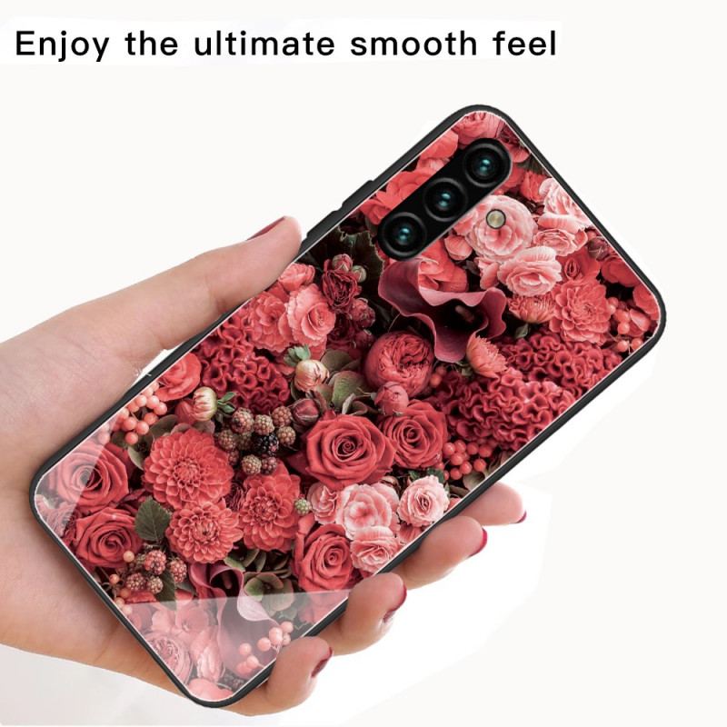 Coque Samsung Galaxy A13 5G / A04s Verre trempé Fleurs Roses