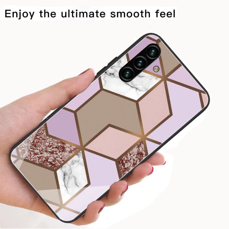 Coque Samsung Galaxy A13 5G / A04s Verre Trempé Marbre Géométrie