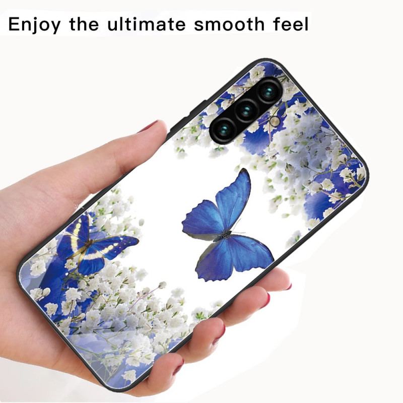 Coque Samsung Galaxy A13 5G / A04s Verre Trempé Papillons Design