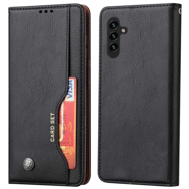 Flip Cover Samsung Galaxy A13 5G / A04s Simili Cuir Porte-Cartes