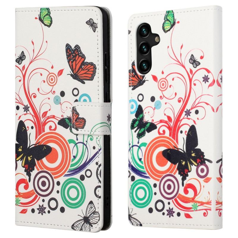 Housse Samsung Galaxy A13 5G / A04s Papillons et Fleurs