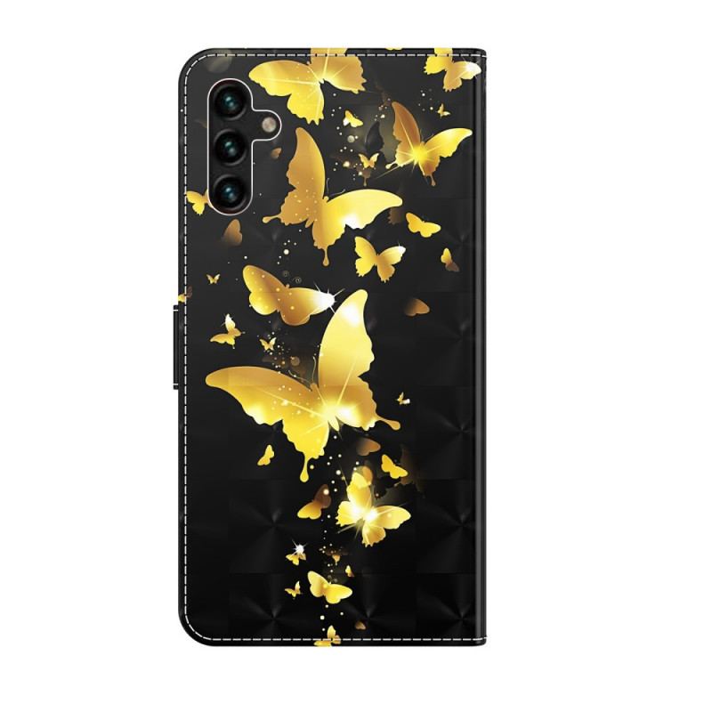 Housse Samsung Galaxy A13 5G / A04s Papillons Jaunes