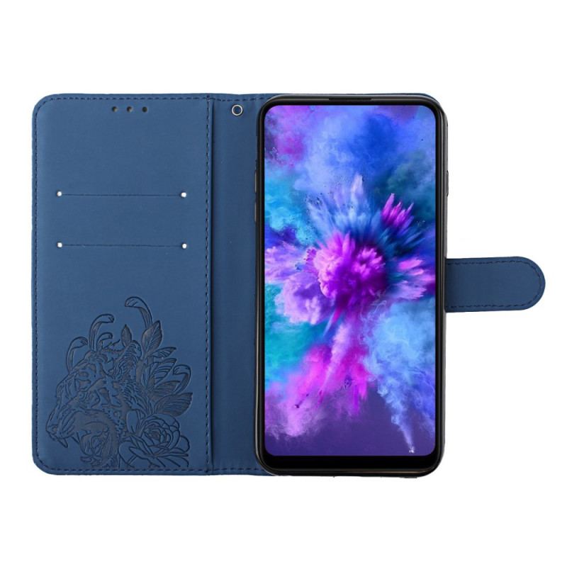 Housse Samsung Galaxy A13 5G / A04s Tigre Baroque à Lanière