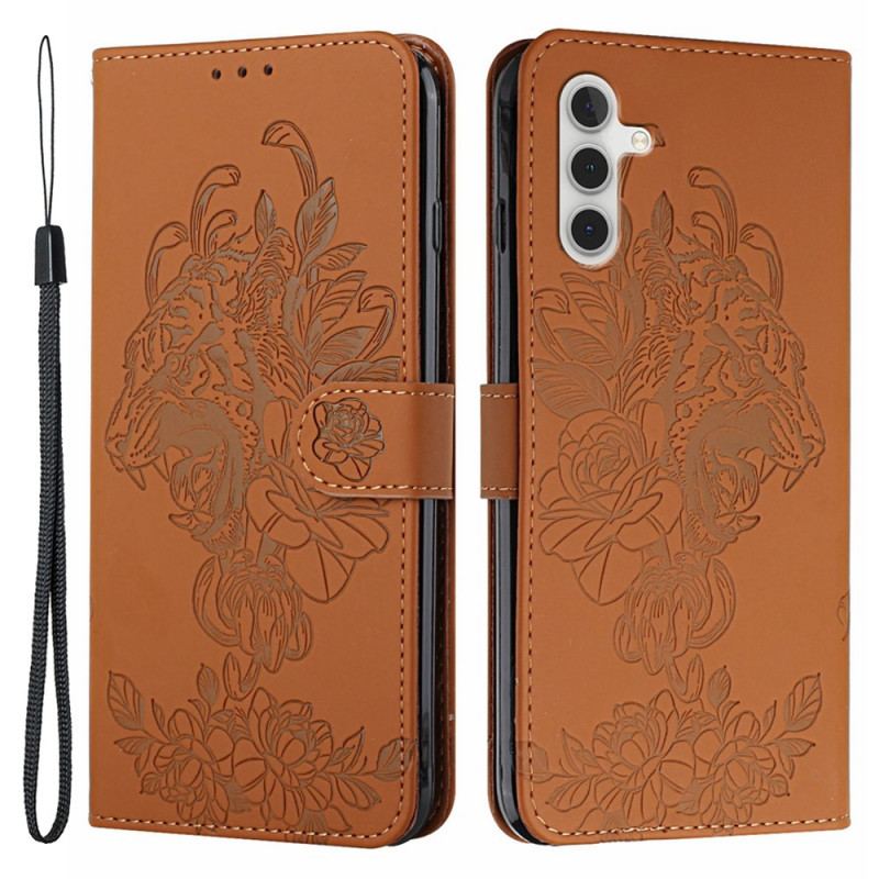 Housse Samsung Galaxy A13 5G / A04s Tigre Baroque à Lanière