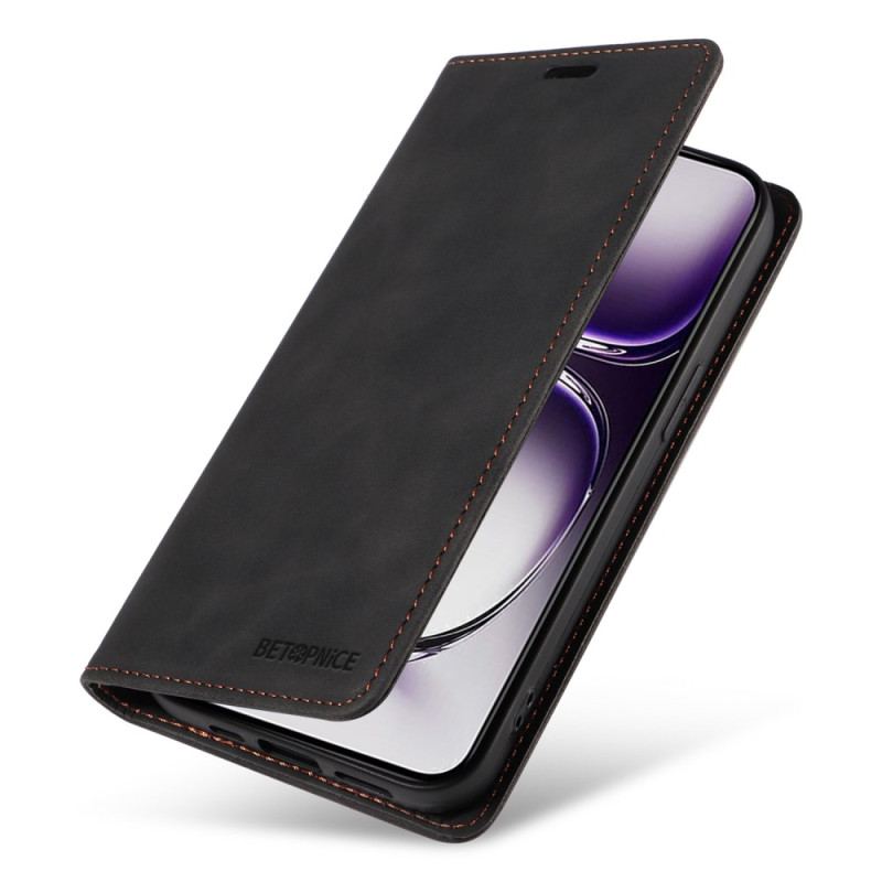 Flip Cover Oppo Reno 12 5G Blocage RFID Effet Daim BETOPNICE