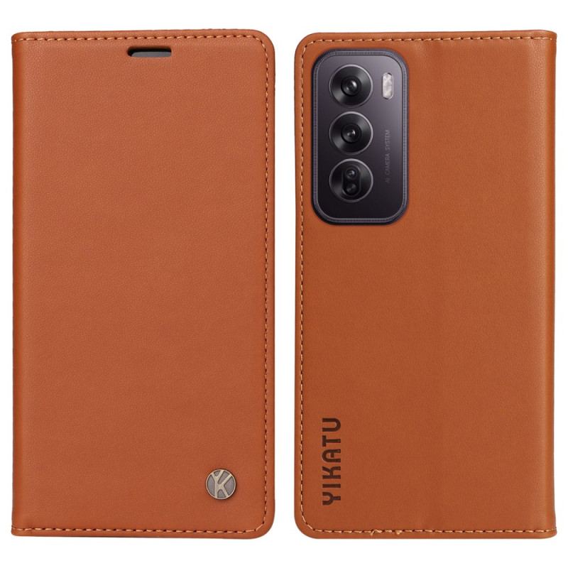 Flip Cover Oppo Reno 12 5G Style Cuir YIKATU