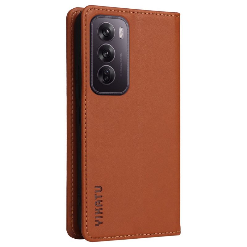 Flip Cover Oppo Reno 12 5G Style Cuir YIKATU