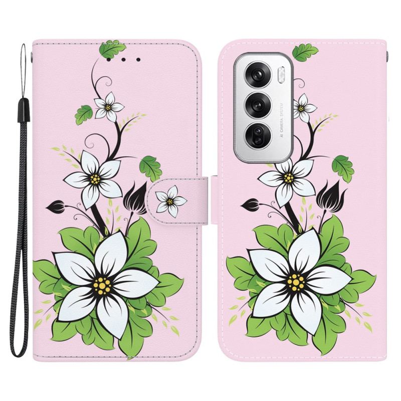 Housse Oppo Reno 12 5G Lily à Lanière