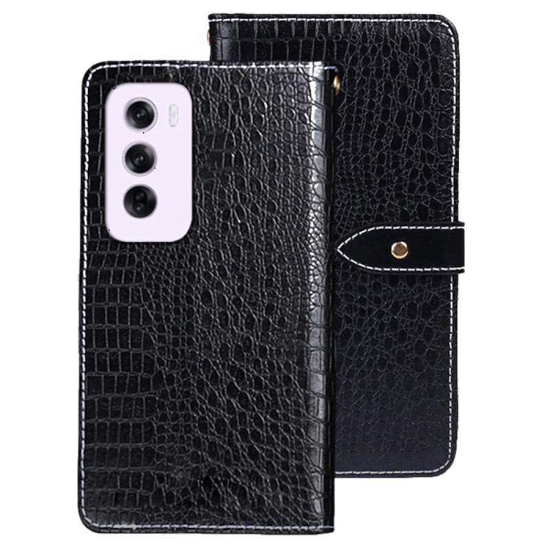 Housse Oppo Reno 12 5G Simili Cuir Style Crocodile IDEWEI