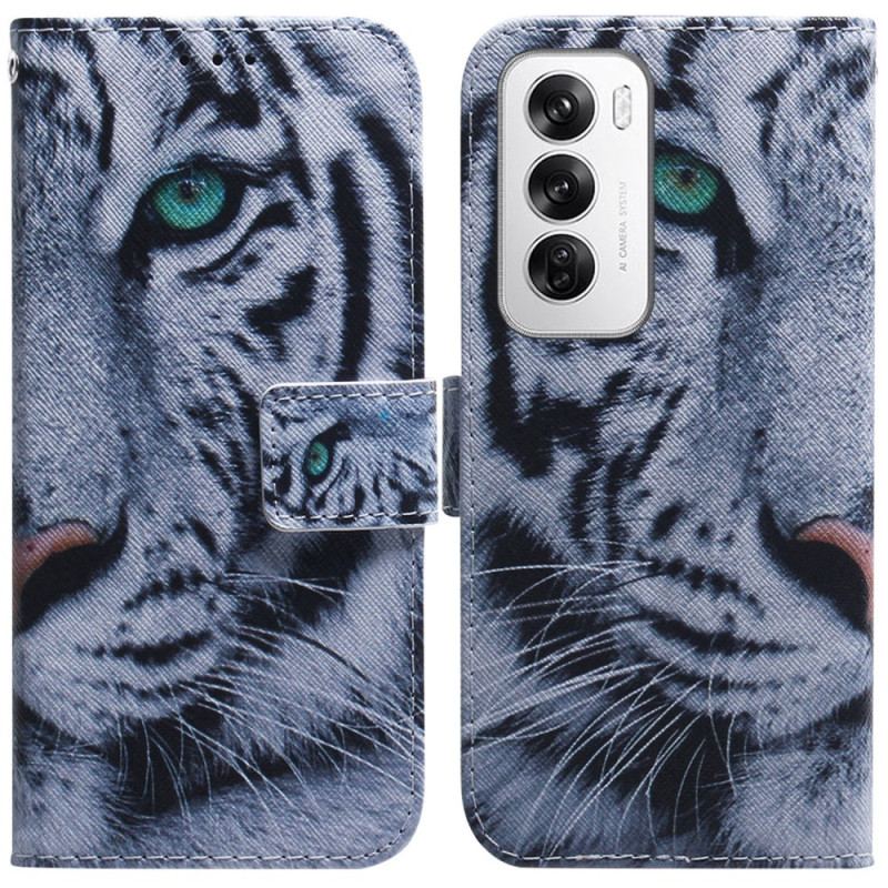 Housse Oppo Reno 12 5G Tigre Blanc