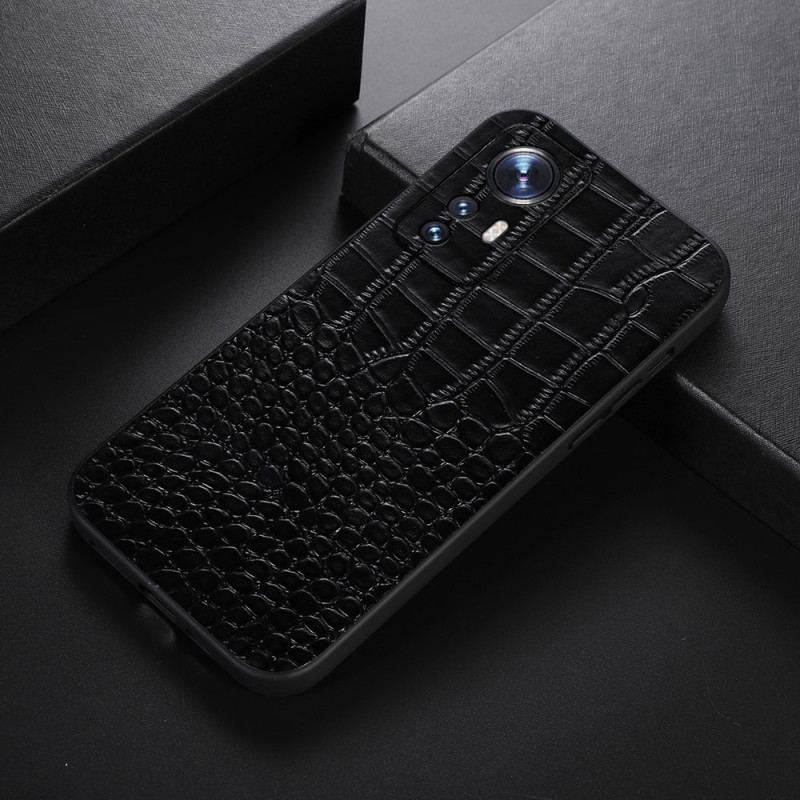 Coque Xiaomi 12 Pro Cuir Effet Peau de Crocodile