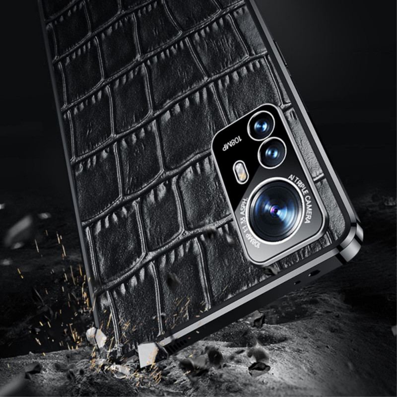 Coque Xiaomi 12 Pro Cuir Style Peau de Crocodile