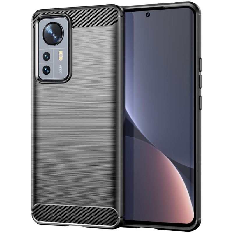 Coque Xiaomi 12 Pro Fibre Carbone Brossée