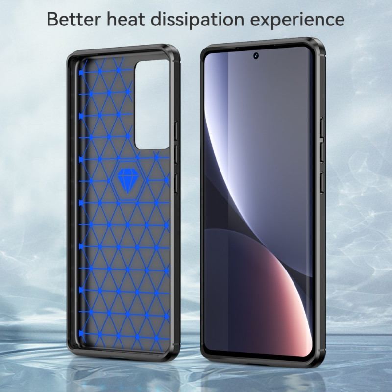 Coque Xiaomi 12 Pro Fibre Carbone Brossée