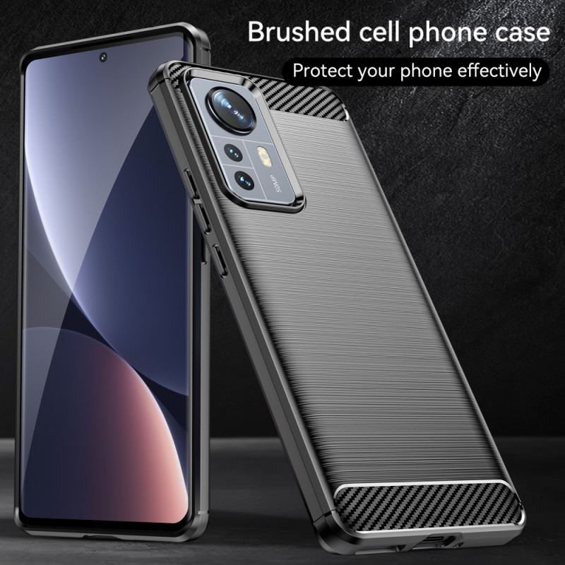 Coque Xiaomi 12 Pro Fibre Carbone Brossée