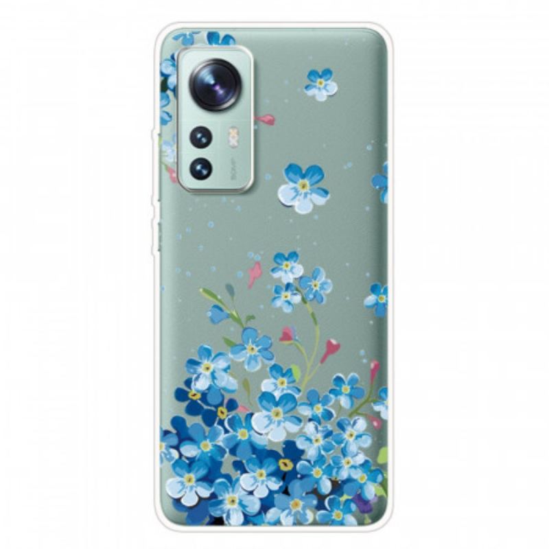 Coque Xiaomi 12 Pro Fleurs Bleus