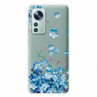 Coque Xiaomi 12 Pro Fleurs Bleus