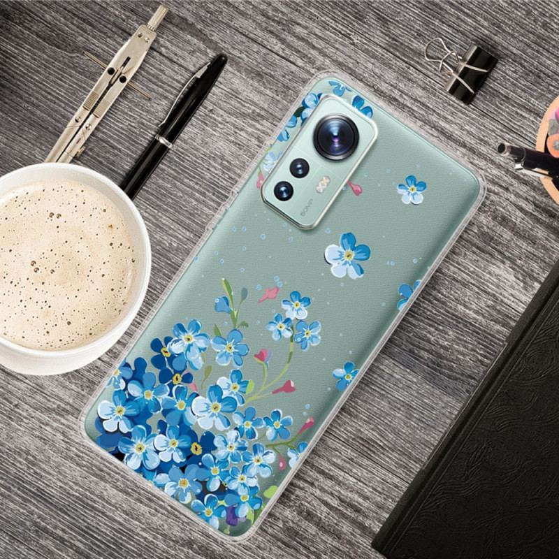 Coque Xiaomi 12 Pro Fleurs Bleus