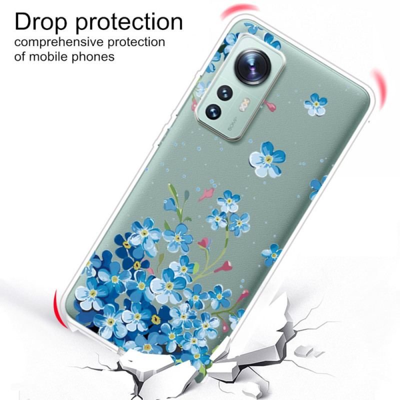 Coque Xiaomi 12 Pro Fleurs Bleus