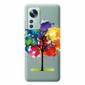 Coque Xiaomi 12 Pro Silicone Arbre Coloré