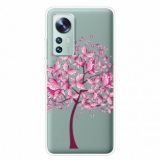 Coque Xiaomi 12 Pro Silicone Arbre Rose